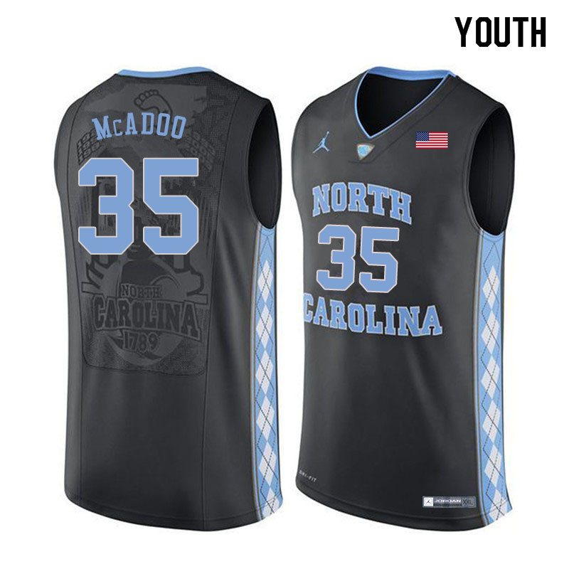 Youth #35 Ryan McAdoo North Carolina Tar Heels College Basketball Jerseys Sale-Black